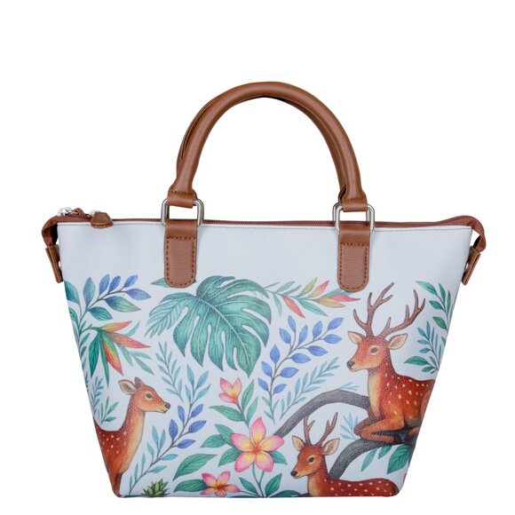 Printed Leather 3-in-1 Convertible Top Handle Crossbody Bag for Women- Daily Use - Picture 11 of 16
